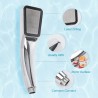 Pommeau de douche carré - 300 trous - haute pression - chrome