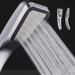 Pommeau de douche carré - 300 trous - haute pression - chrome
