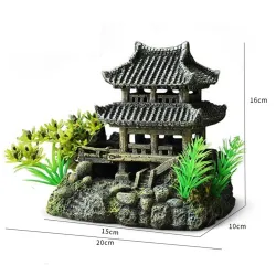 Resin Chinese style house - aquarium decorationDecorations