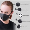 Beschermend gezicht / mond gezichtsmasker - anti-stof - anti-vervuiling - met luchtventiel - herbruikbaarMondmaskers