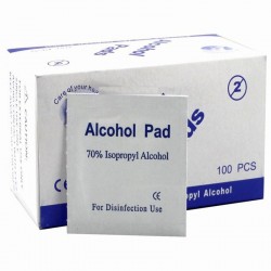 Tampons imbibés d'alcool - lingettes antiseptiques - antibactérien - 100 pièces