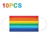 Protective face / mouth mask - antibacterial - disposable - rainbow pattern - 10 piecesMouth masks