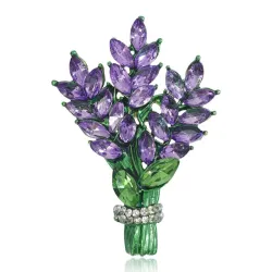 Kristallen lavendel bos - brocheBroches
