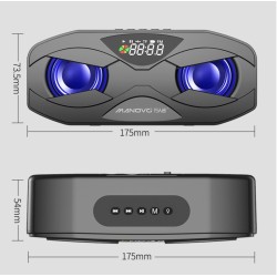 Enceinte Bluetooth - basses puissantes - Radio FM - Carte TF - LED - avec écran