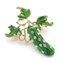 Groen kristal komkommer - brocheBroches