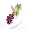 Glass purple grapes - crystal broochBrooches