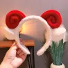 Bandeau peluche décoratif - cornes de mouton / oreilles de lapin