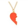 Broken red heart / wine bottle splice - golden necklace - 2 piecesNecklaces