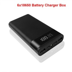 Power bank - charge rapide - boitier batterie 6*18650 - 20000mAh USB type C - 5V