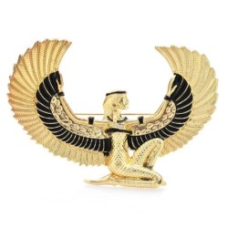 Grande fée d'Egypte - aigle volant - broche dorée