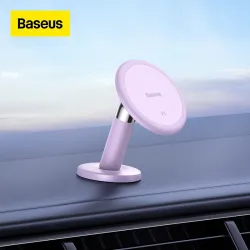 Baseus - support de téléphone magnétique - rotatif - pour grille d'aération / tableau de bord