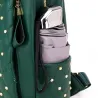 Leren rugzak - met decoratieve studs - grote capaciteitRugzakken