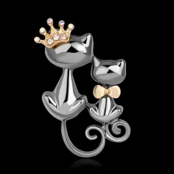 Dubbele katten brocheBroches