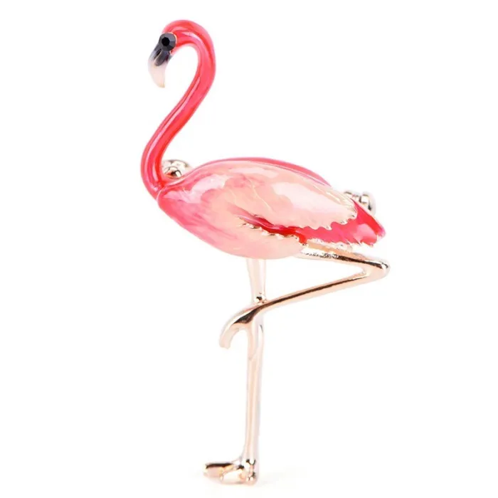 Broche flamant rose