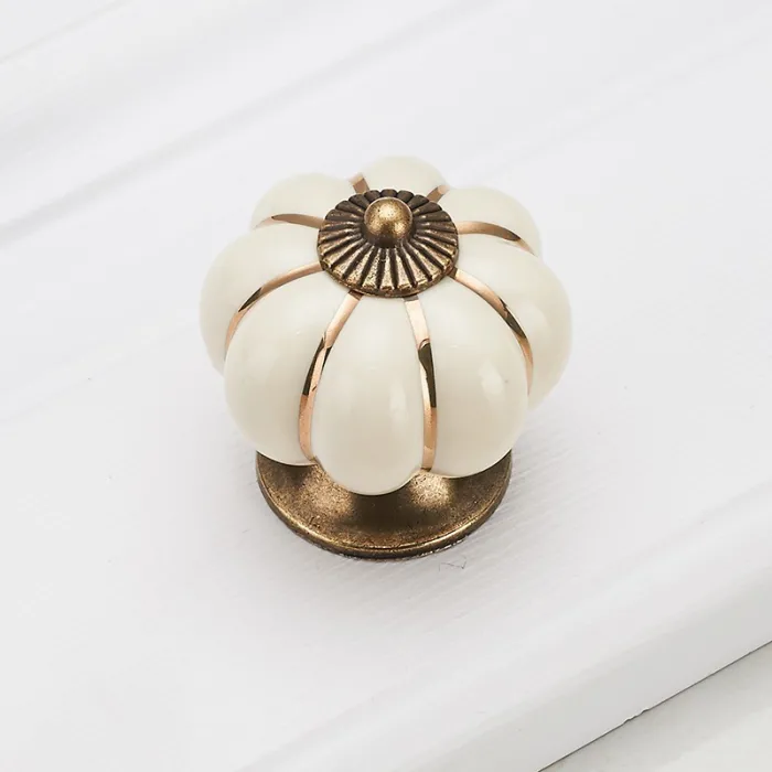 Vintage furniture knob - handle - pumpkin shapeFurniture