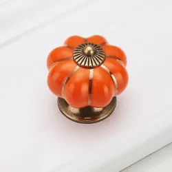Vintage furniture knob - handle - pumpkin shapeFurniture