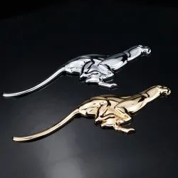 Léopard en métal - emblème - autocollant de voiture
