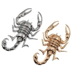 Scorpion en métal - emblème - autocollant de voiture