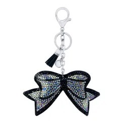 Noeud en cristal - porte-clés en métal