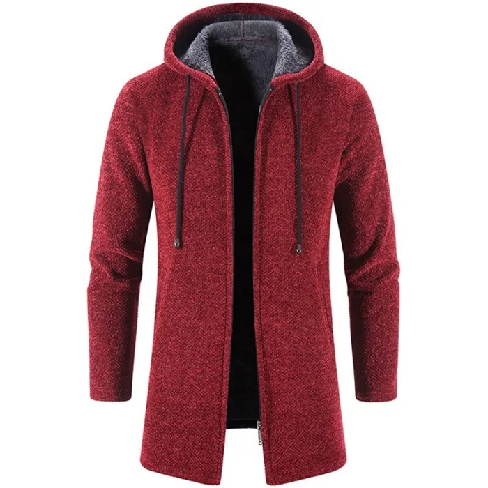 Elegante warme pullover - lange sweater met capuchonJassen
