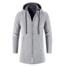 Elegante warme pullover - lange sweater met capuchonJassen