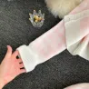 Ensemble à carreaux en maille - jupe - gilet - cardigan