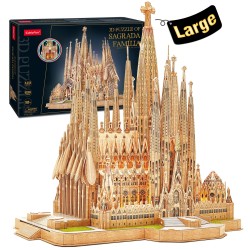 SAGRADA FAMILIA - modèle d'église mobile - puzzle - jouet à assembler - avec LED