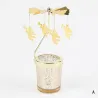 Decorative candle holder - rotatable - snowflakes - angels - horses - goldCandles & Holders
