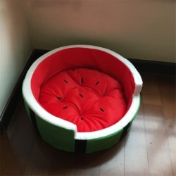Zachte honden-/kattenmand in de vorm van een watermeloenBedden & matten