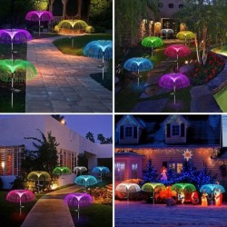 Solar garden light - waterproof - colorful fiber optic jellyfishSolar lighting