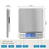Precision kitchen weight scale - digital - stainless steel - 0.01g x 500gWeighing scales