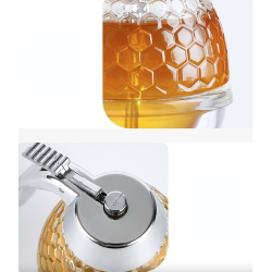 Distributeur de miel - pot transparent