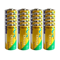 Pile au lithium d'origine - CR123A - 1600 mAh - 20 pièces