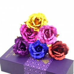 Infinity gouden roos - met liefdeshouder - doosValentijnsdag