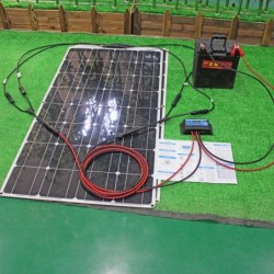 Kit panneau solaire - flexible - 100W / 200W / 300W - 12V / 24V - avec connecteur PV - module chargeur de batterie