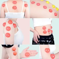 Siliconen vacuümcups - cupping / massage / anti cellulite therapie - 12 stuksMassage