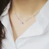 925 Zilveren collier met zirkoonHalskettingen