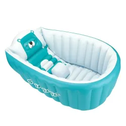 Inflatable baby bathtub - swimming pool - portable - foldable - non slip - cartoon bearSwimming