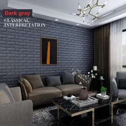 3D wall sticker - self adhesive foam - wallpaper - waterproof - brick design - 60 * 30cmWall stickers