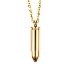 Edelstalen collier met kogel hangerKettingen