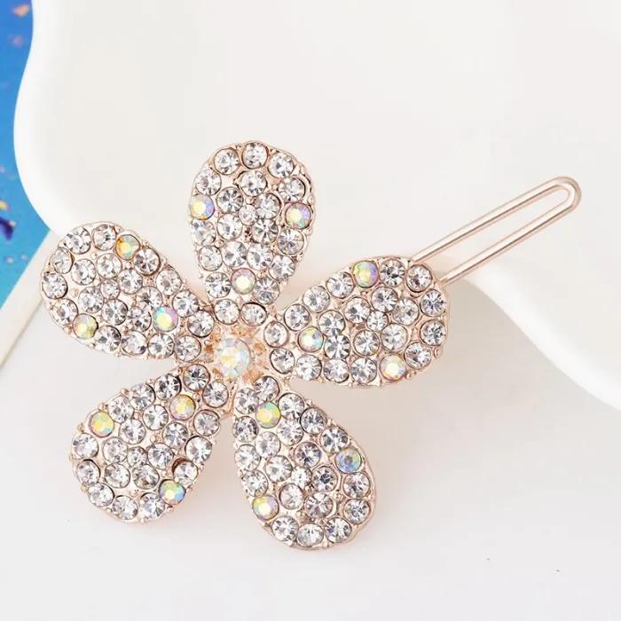 Épingle à cheveux fleur en cristal