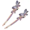 Double crystal butterfly - hairpin - 2 piecesHair clips