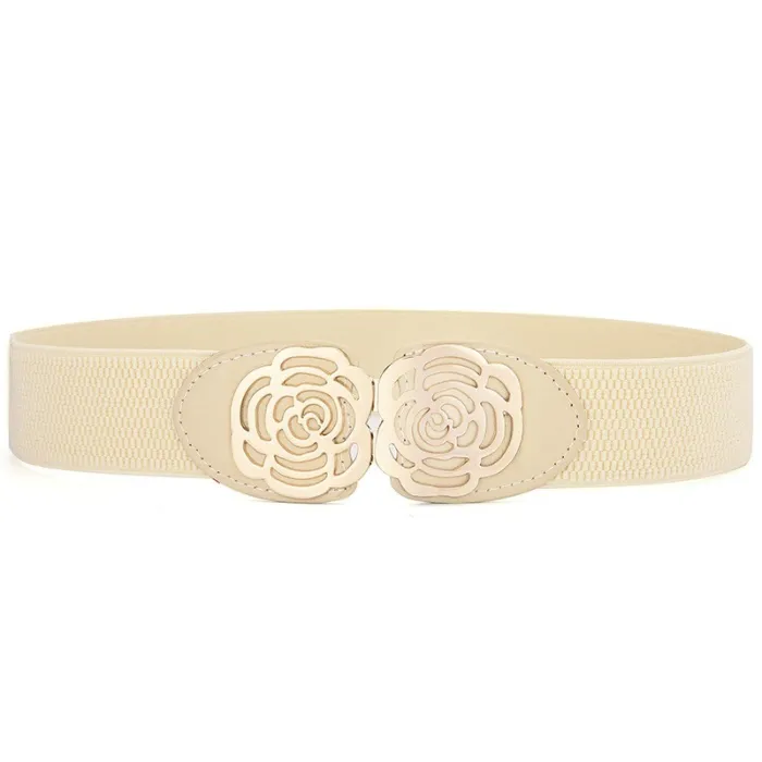 Elastische canvas riem - met decoratieve metalen gespRiemen