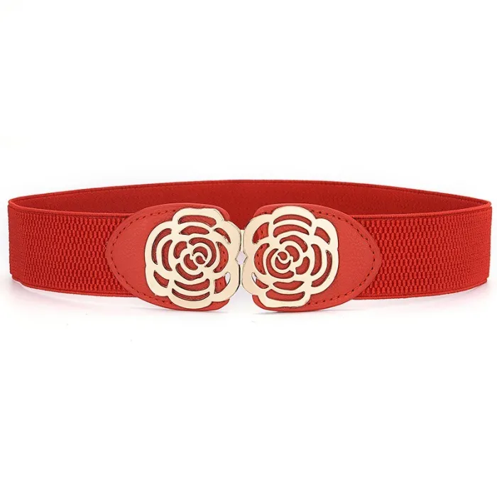 Elastische canvas riem - met decoratieve metalen gespRiemen