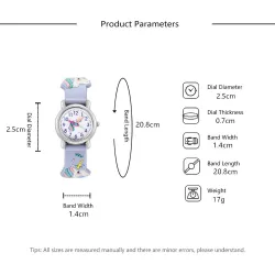 Quartz kinderhorloge - siliconen band met eenhoornHorloges