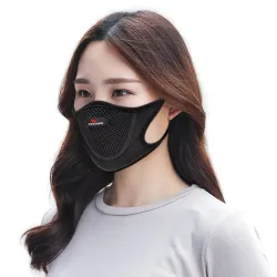 Masque facial de cyclisme - anti-poussière - coupe-vent - anti-pollution - filtre à mailles