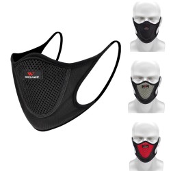 Masque facial de cyclisme - anti-poussière - coupe-vent - anti-pollution - filtre à mailles