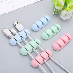 Siliconen kabelorganizer - 3 rijen - 2 stuksLijmen & plakbanden