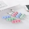 Organisateur de câble en silicone - 3 rangées - 2 pièces
