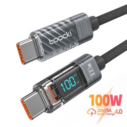 Câble USB C vers type C - charge rapide - transmission de données - avec écran LCD - 60W / 100W